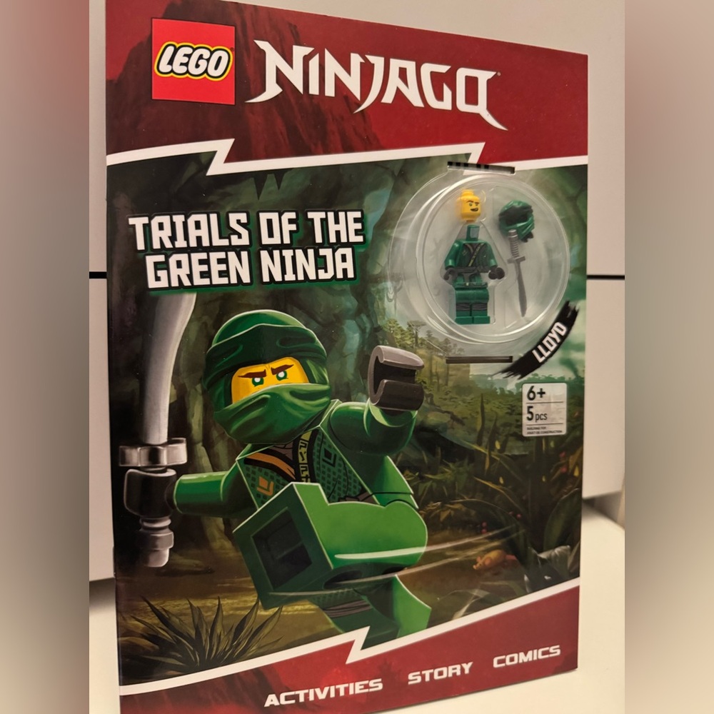 Lego ninjago trials of the green ninja activity book with minifigure